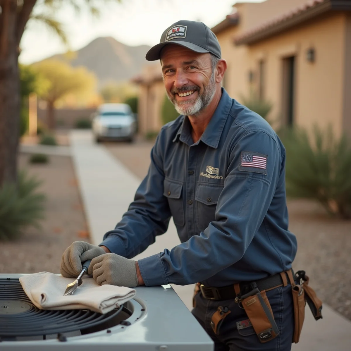 HVAC service at a Apache Villa home in the Apache Junction area