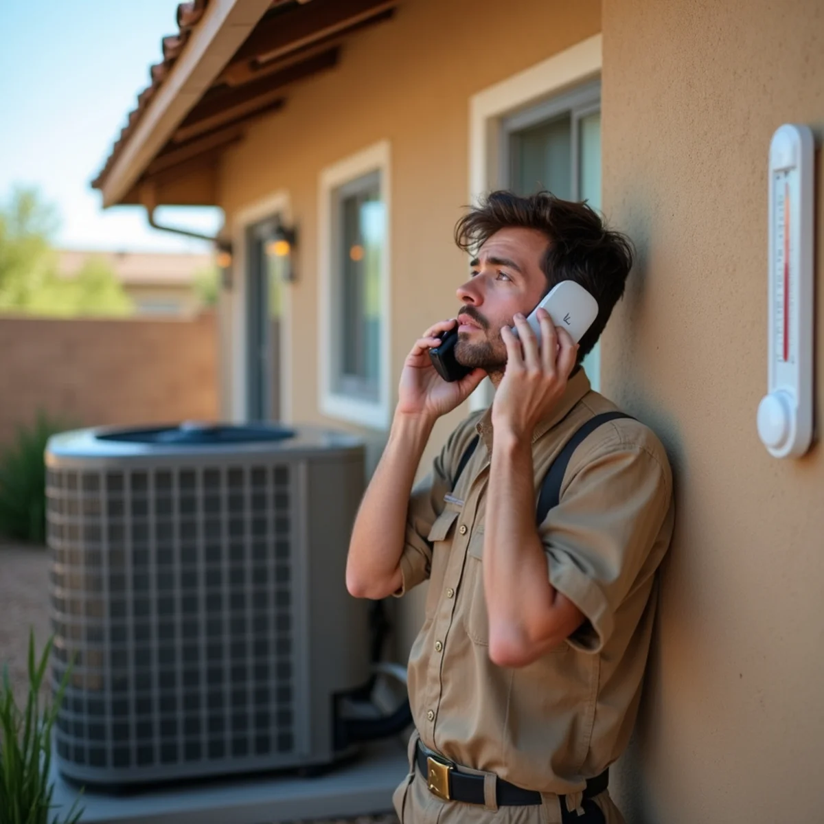 Thermostat reading over 90 degrees inside an Apache Junction home during a 110F afternoon