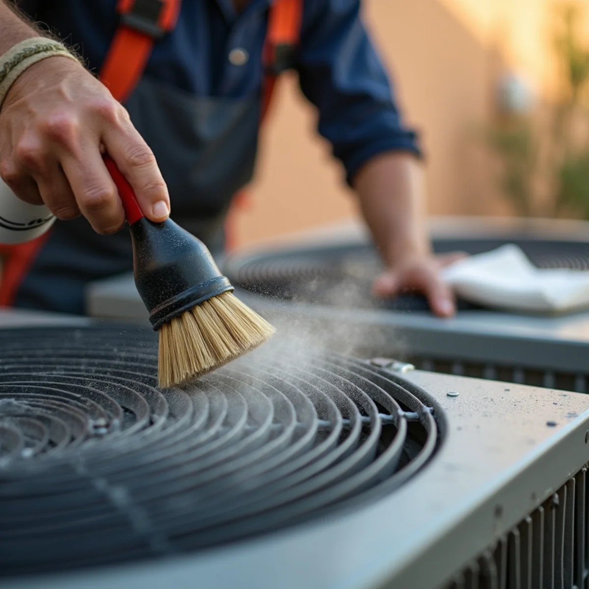 HVAC Maintenance & Tune-Ups in progress at an Apache Junction, AZ home