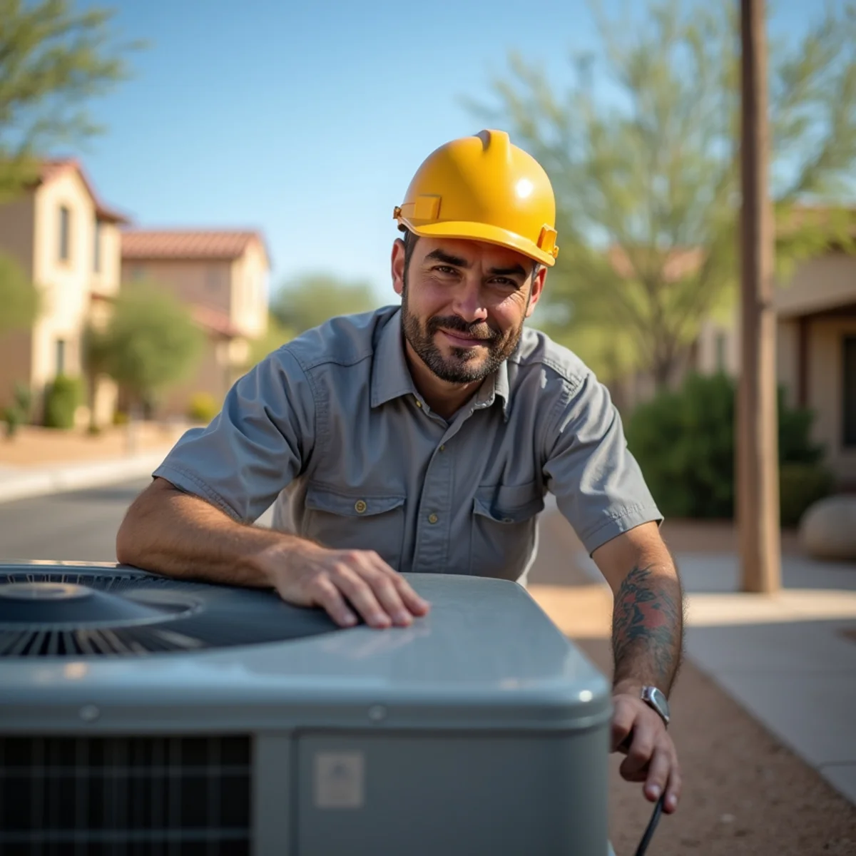 A Queen Creek neighborhood home in the Apache Junction, AZ area served by our HVAC team