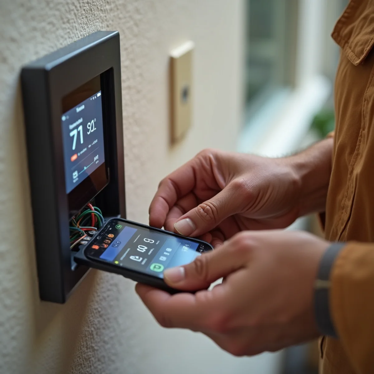 Smart Thermostats & Remote Monitoring in progress at an Apache Junction, AZ home